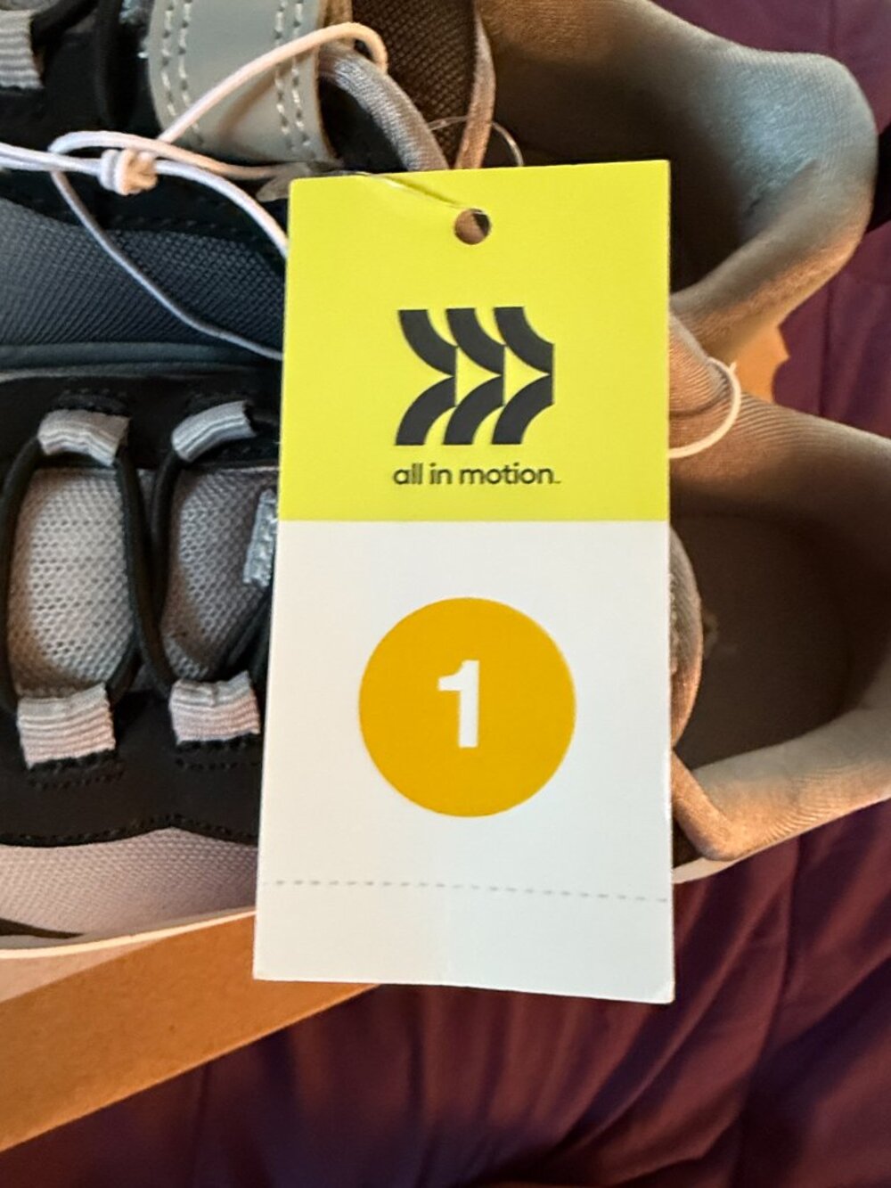 All in motion Kids Lightweight Grey and Black Athletic Sneakers NWT for school - Picture 3 of 7